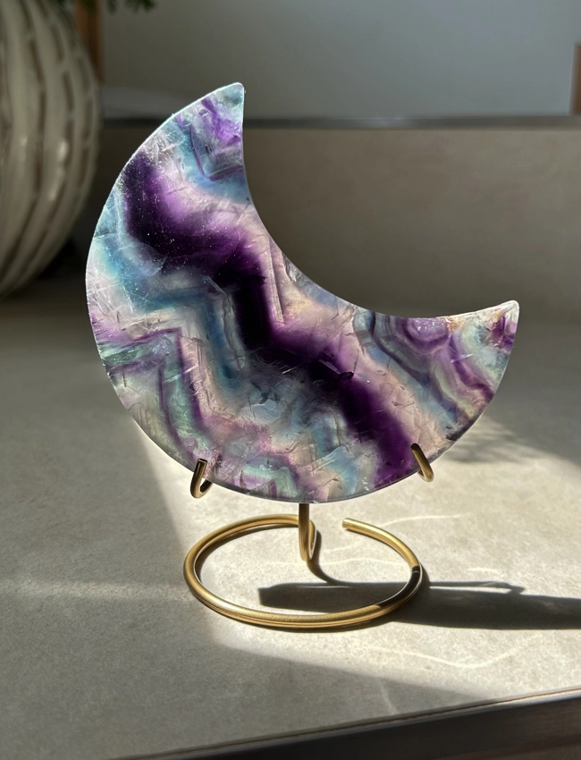 luna in Fluorite Arcobaleno
